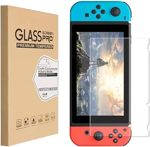 HYGMOCC Protector de pantalla para Nintendo Switch, dureza 9H Película de vidrio templado transparente HD transparente antiarañazos compatible con Nintendo Switch 6.2 '' (1 piezas)