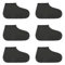 Amexo 3 Pares Cubre Zapatos Impermeable, Negro Cubrezapatos de Silicona Cubrezapatos Reutilizables Cubrezapatillas Antideslizantes para Mujeres Hombres Lluvia Día de Nieve Playa
