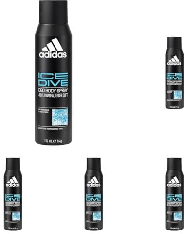adidas Ice Dive Deo-Körperspray, 150 ml (Packung mit 5)