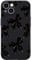 Wihytec Black Bow Phone Case for iPhone 15 Bow Case Cover Liquid Silicone Soft Gel Rubber Matt Phone Cover with Microfiber Lining