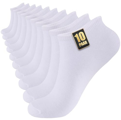 Niorasen Chaussettes Basses Homme Femme, 10/20 Paires en Coton | Socquettes Courtes Unisexes; Chaussettes Homme Respirantes; Pour Sport, Casual et Maison