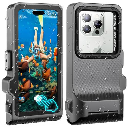 ZLiME Coque de Téléphone de Plongée Professionnelle Pochette Étanche Smartphone, IPX8 Pochette Téléphone Étanche Housse sous-Marin Étui de Protection pour iPhone 16e 16 Pro Samsung S25 S24