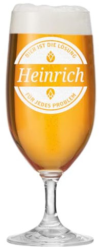 polar-effekt Pilstulpe 0,3 Liter mit personalisierter Gravur - Bierglas für Männer zum Geburtstag - Glas für Pils, Lager und Export - Klassische Geschenk-Idee