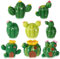 Lyreh 18uds Mini Cactus de Resina, Pequeños Cactus Decoracion Suculentas en Miniatura para Bricolaje Casa de Muñecas Jardín Bonsái Micropaisaje Decoración