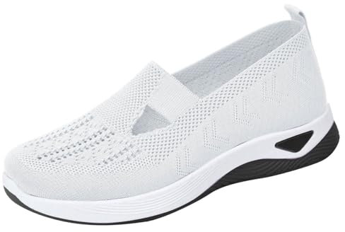 Zapatos Mujer,Zapatos Verano Mujer,Zapatillas Running,Cordones Elasticos Zapatillas Deporte,Malla Sandalias Sin Cordones Manos Antideslizantes para Caminar