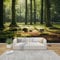 AevuCub Forest Wallpaper for Living Room - Nature Wall Murals for Bedrooms, Natural Wall Art, Non-Woven Photo Wallpaper 3D Effect, 350x256 cm