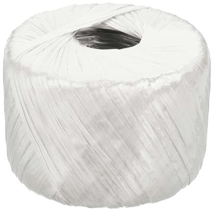PATIKIL Corda In Nylon Poliestere Plastica 400m Bianco | Spago per Legare, Casa Giardinaggio Imballaggio Fai da Te