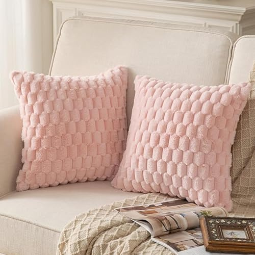 KRYMXAR 2er Kissenbezug, Deko Kissen 40x40, Kuschelkissen Flauschig 40x40, Kissen Deko Und Kissen Aesthetic Für Wohnzimmer Und Schlafzimmer, Weihnachten Plüsch Kissenhülle Für Couch