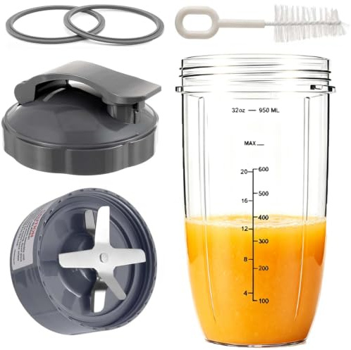 cddcwz Pièces de Rechange pour,compatibles avec Mixeur 600W et Pro 900W | 2 anneaux de couvercle compatibles,gobelet de 950 ml et lame d'extraction,avec couvercle rabattable à emporter