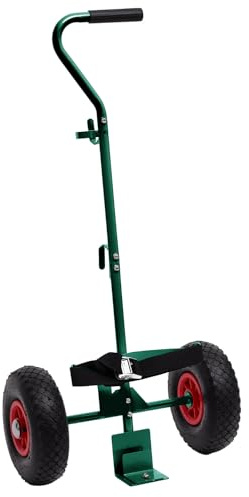 Gazcamp Trolley 311 Pro, Mobiler Gastrolley für Propangasflaschen, Grün, Stahl-Konstruktion, Universal für 5 kg und 11 kg Gasflaschen, Luftgefüllte Gummiräder, 100x46x26 cm