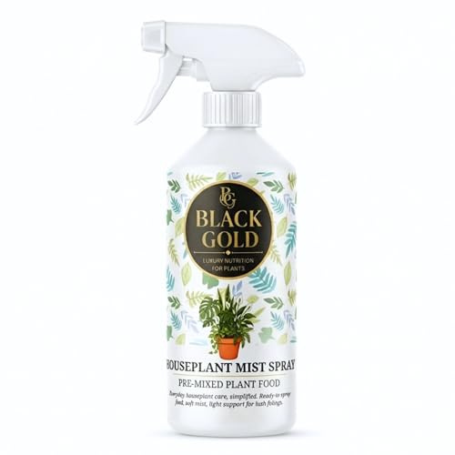 Black Gold Houseplant Plant Food Mist – Pre-Mixed, Ready-to-Spray Feed | Fine, Even Mist for Indoor Plants | Gentle, Balanced Nutrition for Leaves & Roots (1 Litre)