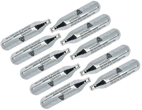 ARSUK Cartouche CO2 12g - Airsoft CO2 pour Pistolet, Softair Arme, Pistolet à air - Bonbonne CO2 Gaz Capsules Calibre, Comprimé Cartouche de Gaz Pistolet (Paquet de 12)