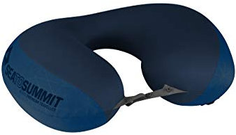 Sea to Summit - Aeros Premium Lendenkissen - Aufblasbares Stützkissen - Entlastung des unteren Rückens - Polyestergewebe 50D - Kompakte Reisetasche - Arbeit, Reisen & Autofahrten - Navy Blue - 93 g