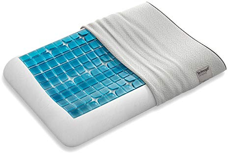 Technogel® Anatomic Orthopädisches Nackenstütz-Kopfkissen – Patentiert, Schadstofffrei & Zertifiziert - HWS-Gel-Kissen für Rücken-& Seitenschläfer inkl. Kissenbezug 66x42x07cm