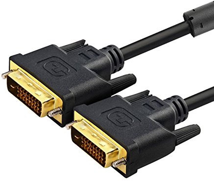 axGear DVI to DVI-D Cable Dual Link Male M/M 1.8m 6ft Video Cord Connector