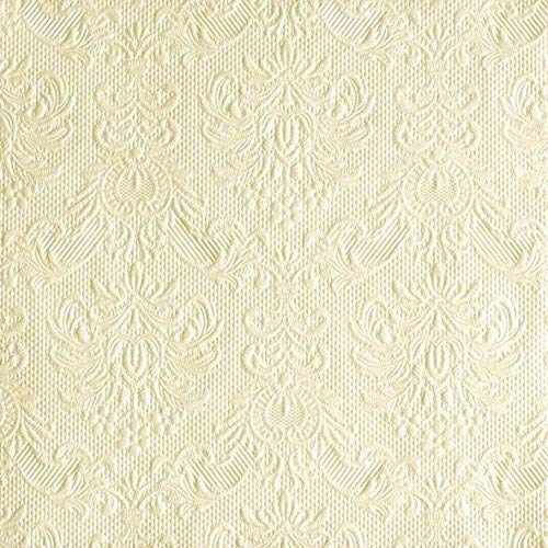 Ambiente Servietten Lunch / Party 33x33cm Elegance Pearl Cream Geprägt / embossed