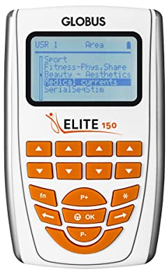 GLOBUS | Elite 150, 4-Kanal-Elektrostimulator | 150 Programme für Sport, Fitness und Schönheitsbehandlungen, Stimulationsströme mit entwässernden Effekten
