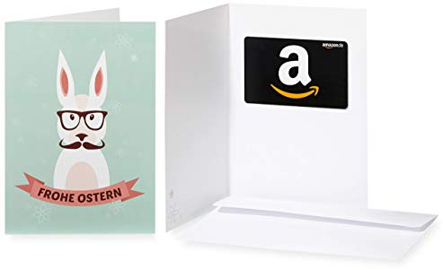 Amazon.de Geschenkkarte in Grußkarte (Hipster-Hase)