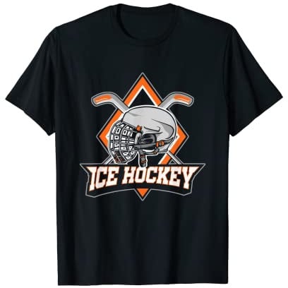 Eishockeyhelm Eishockeyschläger Eishockey Eishalle Geschenk T-Shirt