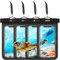 JOTO 4 Stück Wasserdicht Handyhülle, Waterproof Phone Case Unterwasser Hülle Handytasche für Handy bis 6.9 iPhone 14 13 12 11 Pro Max/Galaxy S22 S21 A13 A53 und Weiteren Smartphones -Schwarz