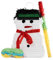 THE TWIDDLERS Schneemann Piñata zum Befüllen mit Spielzeug, Mitgebsel - mit Stock & Augenbinde