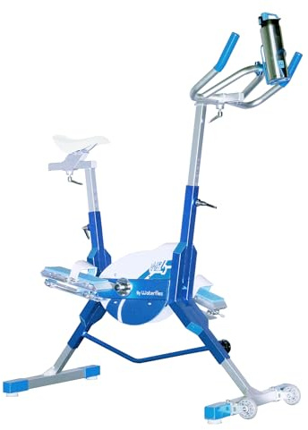 Aquabike Aluminium WR4 WX-WR4A – Schwimmrad – Hydraulischer Widerstand – einfache Einstellungen – Barfuß – Tiefe 1,1 – 1,6 m – WX Water Flex Water Fitness Expert