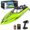 VOLANTEXRC Brushless Remote Control Boat, 30+ MPH 17.7 High Speed RC Boats for Pools and Lakes，2.4GHz Racing Boat with Rechargeable Battery Low Battery Alarm for Adult(Green)