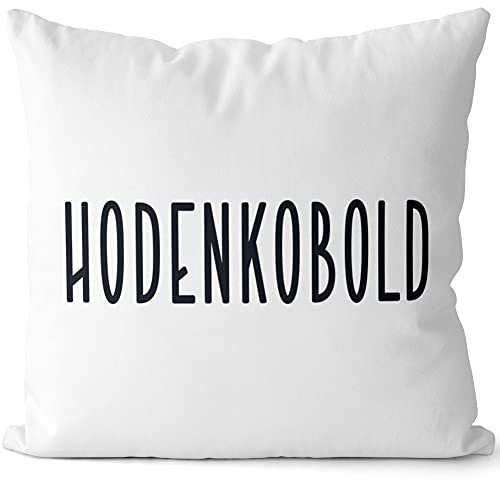 JUNIWORDS Kissen, Hodenkobold, 40 x 40 cm, 2-farbig, Weiß-Hellgrün