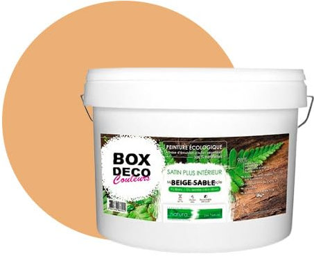 BOX DECO COULEURS Natura Wandfarbe natura seidenmatt innen ökologisch - 10 l / 130 m² - Beige Sand