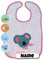 Baby Lätzchen mit Klettverschluss | 100% Bio Baumwolle | bestickt mit Namen | Riesen Lätzchen | Baby Latz | personalisiert | Spucktücher (Koala Perlrosa)