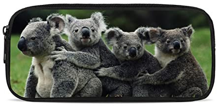 Dolyues Federmäppchen für Kinder, Mädchen, Schreibwaren, Kinder, Schulanfang, Federmäppchen, Reißverschluss, großes Fassungsvermögen, Koala-Print, Taschen-Organizer
