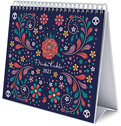 Grupo Erik Tischkalender 2023 - Frida Kahlo Kalender 2023 Tischkalender - Tischkalender 2023 Quer Format - Tischkalender 2023 zum Aufstellen - FSC zertifiziert - Offizielle Lizenz