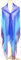Flybloom Frauen Bauchtanz Schleier Chiffon Tanzen Handschal allmähliche Farbe (lila)