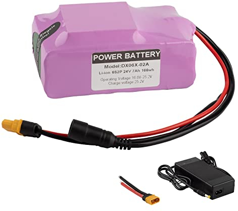 Batterie de vélo électrique 24V 7Ah Batterie Lithium-ION 10Ah 12Ah 14Ah 20Ah avec Chargeur 200W-450W 250W 300W 350W Disponible pour Scooter, Jouet, etc.