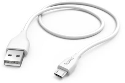Hama USB-Ladekabel USB 2.0 USB-A Stecker, USB-Micro-B Stecker 1.50m Weiß 00201587
