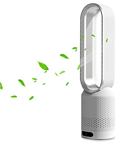 SHAVINGFUN Tower Fans Bladeless fans,20 bladeless tower fan with Remote Control&Timer Function,8 Speeds,2H Timer,80°Swing,Super Quiet Easy to Clean,Oscillating Fan,for Bedroom, Kitchen,Office Fans