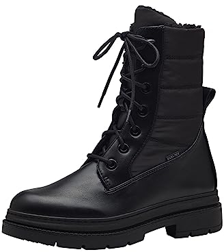 Tamaris Damen Schnürstiefel Winter gefüttert; BLACK/schwarz; 39 EU