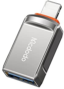 McDodo Adaptador Lightning a USB - OTG compacto para iPhone/iPad, compatible con hub, teclado MIDI, ratón (1 unidad)