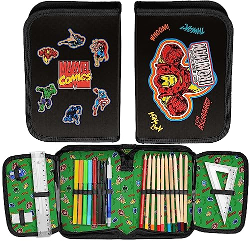 PASO Marvel Iron Man Foldable Pencil Case with Accessories