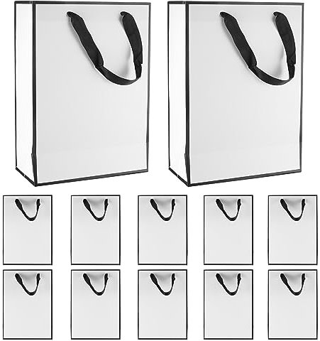 10 Stück papiertüten, Geschenktaschen Einkaufstüten Beutel mit Griffen, Geburtstagsfeiern, Einkaufen, Geschenke, Einzelhandel, Geschenke Tüten