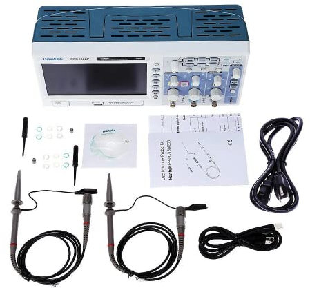 GuliTech 2ch Oscilloscope DSO5072P DSO5102P DSO5202P Portable Digital Storage Oscilloscope USB PC Osciloscopio 2 Channel 70MHz 100MHz 200MHz 1GSa/s 40K(DSO5072P)