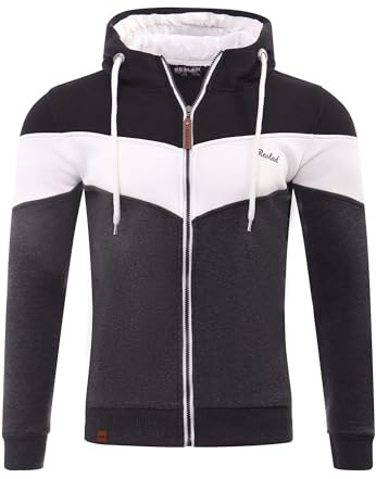 Reslad Sweatjacke Herren Kapuzenpullover | Hoodie Männer Zipper Pullover mit Kapuze Bequeme Baumwolle RS-1007