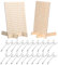 Bamboo's Grocery LoKii 2 Pack Wooden Pegboard Display Stand, Retail Rack, 17 x 13 Inches, with 20 Pcs Hooks