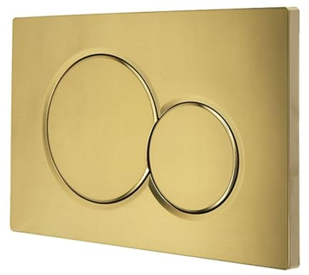 FMBC Betätigungsplatte for Doppelspülung, kompatibel mit Geberit Sigma Chrom-Doppelspülplatte for Spülkasten 115.770, Badezimmerzubehör (Color : Matt Gold)