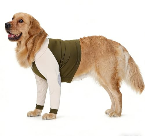 LeLePet Erholungsanzug für die Vorderbeine Hund, Erholungsanzug Hund nach Operationen Weiblich Männlich, Wundschutz für Tierbeine nach Operationen, Ellenbogenschutz, Vorderbeinmanschette zur