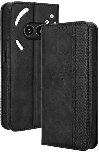 COMAKU Étui à Rabat et Folio pour Nothing Phone (2a) de Noir