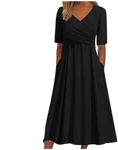 WVONIF Robe été Femme Robe De Cocktail Soirée Bal en Dentelle Mousseline Manche Courte Promo Demoiselle Honneur pour Fête Cérémonie Anniversaire Bal Mariage Robe Tendance Robe Années 20 Franges