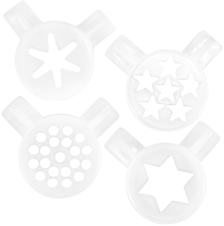 UTHCLO 4pcs Ice Cream Maker Replacement Parts Flower Mouth Nozzles for Soft Serve
