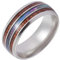 UNICRAFTALE 1 Stück Edelstahlringe Für Männer Größe 9 Holzeinlage Gewölbte Abalone Muschel Mittelbänder Ring Ehering Verlobungsring Klassischer Schlichter Ring Zur Schmuckherstellung Geschenk 8mm