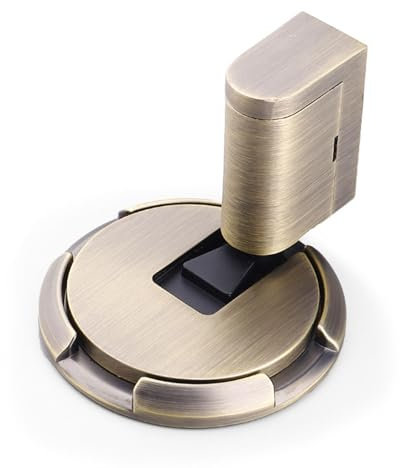 HNYLTON Magnetic Door Stopper, Punch-Free Mechanical Silent Floor Door Stop, Heavy Duty Adjustable Gunmetal Door Catch Holder for Home Office Bedroom